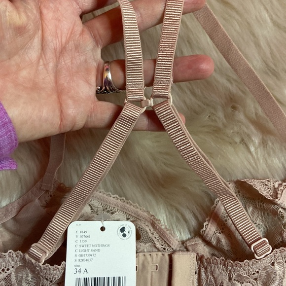 NWT intimately free people Sorento Demi Longline Bra sweet nothings sz 36C - Picture 11 of 12